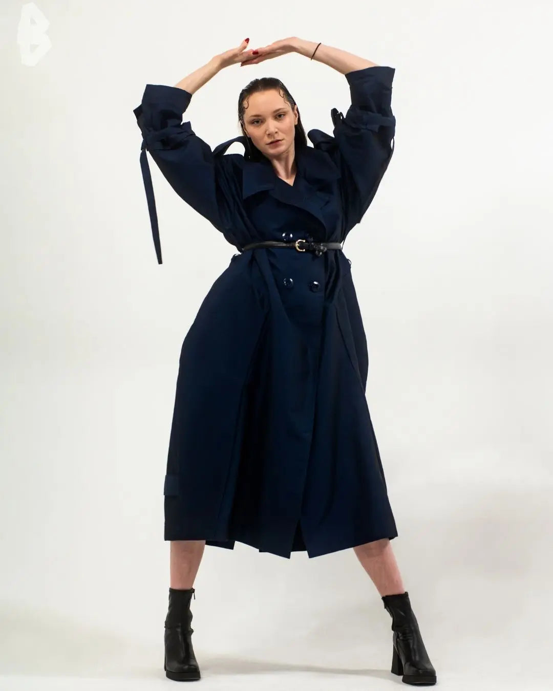 Trench Coat oversize effet manche Femme