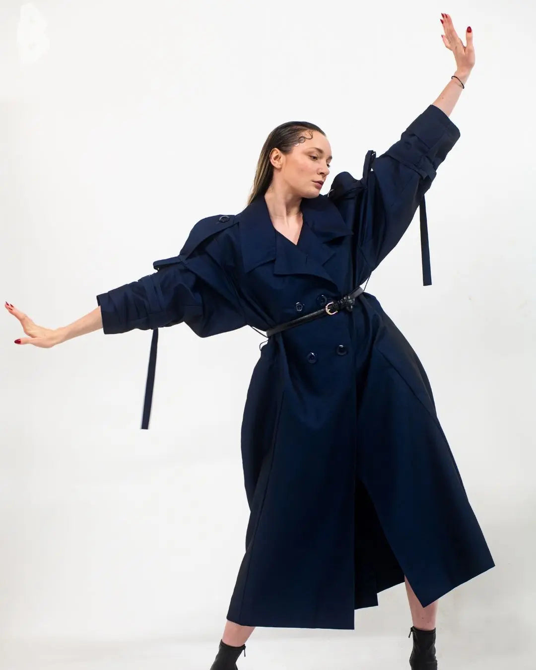 Trench Coat oversize effet manche Femme